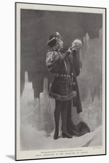 Sarah Bernhardt in the Character of Hamlet-null-Mounted Giclee Print