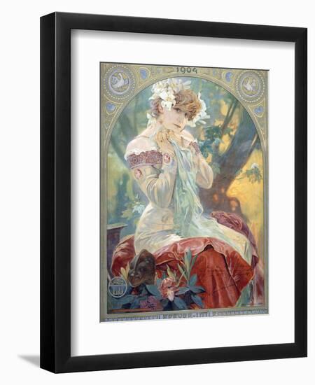 Sarah Bernhardt in the Role of Princess Lointaine, 1904-Alphonse Mucha-Framed Giclee Print