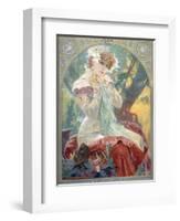 Sarah Bernhardt in the Role of Princess Lointaine, 1904-Alphonse Mucha-Framed Giclee Print