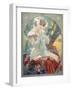 Sarah Bernhardt in the Role of Princess Lointaine, 1904-Alphonse Mucha-Framed Giclee Print