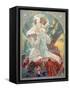 Sarah Bernhardt in the Role of Princess Lointaine, 1904-Alphonse Mucha-Framed Stretched Canvas