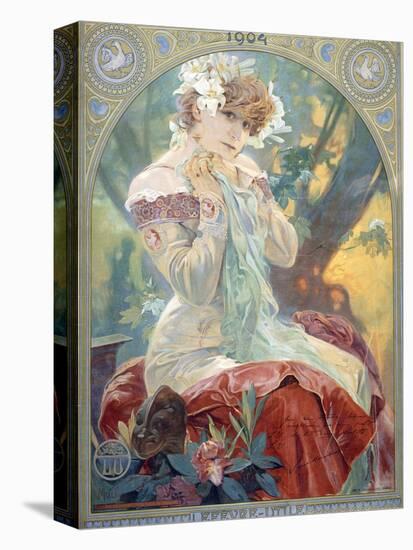 Sarah Bernhardt in the Role of Princess Lointaine, 1904-Alphonse Mucha-Stretched Canvas