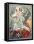 Sarah Bernhardt in the Role of Princess Lointaine, 1904-Alphonse Mucha-Framed Stretched Canvas