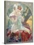 Sarah Bernhardt in the Role of Princess Lointaine, 1904-Alphonse Mucha-Stretched Canvas