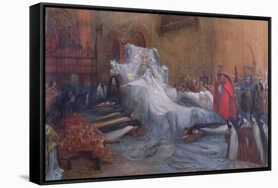 Sarah Bernhardt in the Title Role of Saint Teresa of Avila in the Play 'La Vierge d'Avila' by…-Georges Clairin-Framed Stretched Canvas