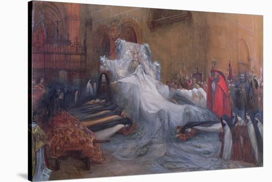 Sarah Bernhardt in the Title Role of Saint Teresa of Avila in the Play 'La Vierge d'Avila' by…-Georges Clairin-Stretched Canvas