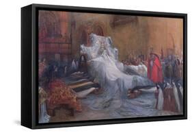 Sarah Bernhardt in the Title Role of Saint Teresa of Avila in the Play 'La Vierge d'Avila' by…-Georges Clairin-Framed Stretched Canvas