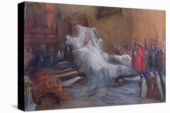 Sarah Bernhardt in the Title Role of Saint Teresa of Avila in the Play 'La Vierge d'Avila' by…-Georges Clairin-Stretched Canvas