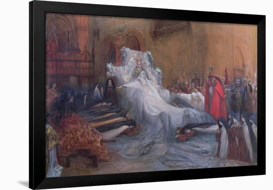 Sarah Bernhardt in the Title Role of Saint Teresa of Avila in the Play 'La Vierge d'Avila' by…-Georges Clairin-Framed Giclee Print