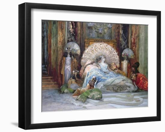 Sarah Bernhardt in Title Role of 'Theodora', by Victorien Sardou, produced in Paris in 1884, 1902-Georges Clairin-Framed Giclee Print