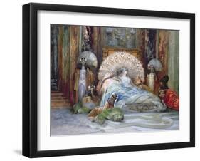 Sarah Bernhardt in Title Role of 'Theodora', by Victorien Sardou, produced in Paris in 1884, 1902-Georges Clairin-Framed Giclee Print