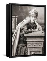 Sarah Bernhardt portrait by Napoleon Sarony-Napoleon Sarony-Framed Stretched Canvas