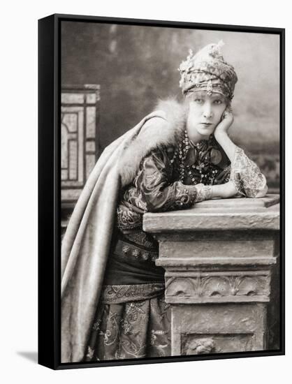 Sarah Bernhardt portrait by Napoleon Sarony-Napoleon Sarony-Framed Stretched Canvas