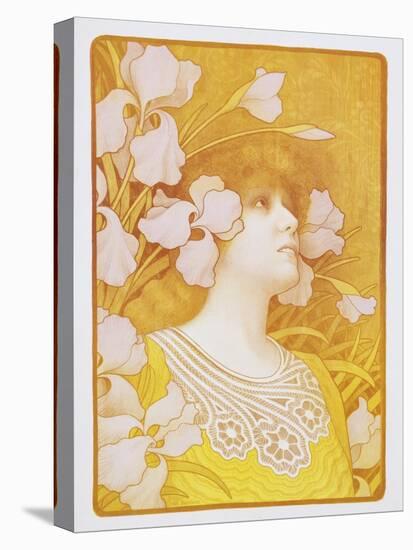 Sarah Bernhardt Poster-Paul Berthon-Stretched Canvas