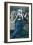 Sarah Bernhardt Smoking a Cigar-English School-Framed Giclee Print