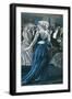 Sarah Bernhardt Smoking a Cigar-English School-Framed Giclee Print