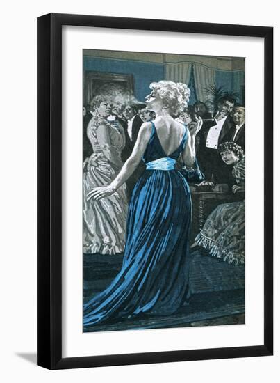 Sarah Bernhardt Smoking a Cigar-English School-Framed Premium Giclee Print