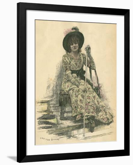 Sarah Bernhardt-Jan van Beers-Framed Art Print