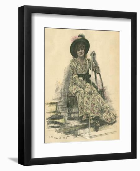 Sarah Bernhardt-Jan van Beers-Framed Art Print