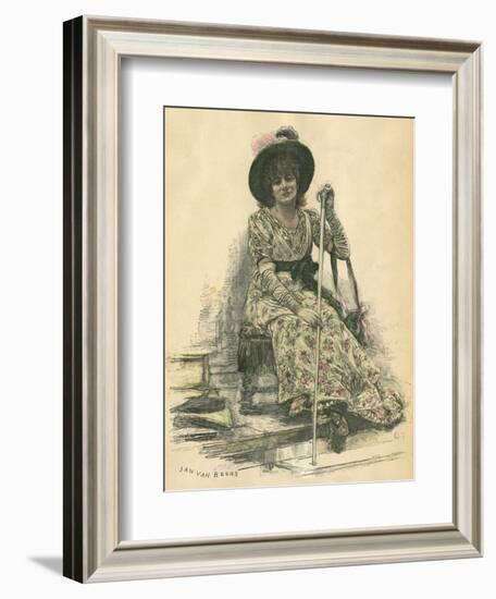 Sarah Bernhardt-Jan van Beers-Framed Art Print