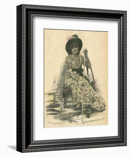 Sarah Bernhardt-Jan van Beers-Framed Art Print