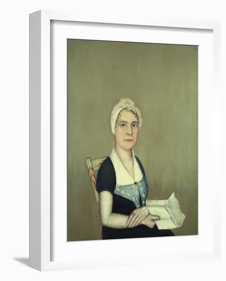 Sarah Cornwall Everest, 1812-Ammi Phillips-Framed Giclee Print