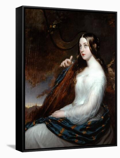 Sarah Curran Playing The Harp, 1800-William Beechey-Framed Stretched Canvas