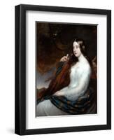 Sarah Curran Playing The Harp, 1800-William Beechey-Framed Giclee Print