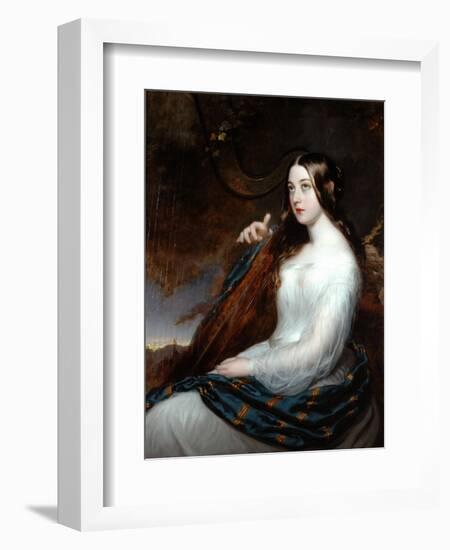 Sarah Curran Playing The Harp, 1800-William Beechey-Framed Giclee Print