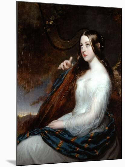 Sarah Curran Playing The Harp, 1800-William Beechey-Mounted Giclee Print