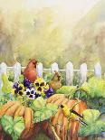 Robin with Hydrangeas-Sarah Davis-Giclee Print
