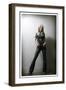 Sarah Harding Poses at a Girls Aloud Photo Shoot in K West Hotel, London, February 2005-null-Framed Premium Photographic Print