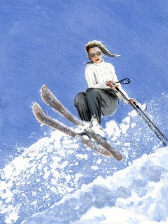 Airborne Snowboarder