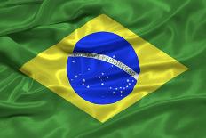 Brazil Flag-Sarah Nicholl-Framed Stretched Canvas