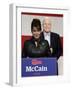 Sarah Palin Talks at a Campaign Rally for Senator John McCain at Pima County Fairgrounds in Tucson-null-Framed Photographic Print