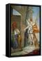 Sarah Rebuked by the Angel-Giambattista Tiepolo-Framed Stretched Canvas