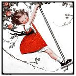 "Swinging in the Apple Tree," Country Gentleman Cover, August 15, 1925-Sarah Stilwell Weber-Giclee Print
