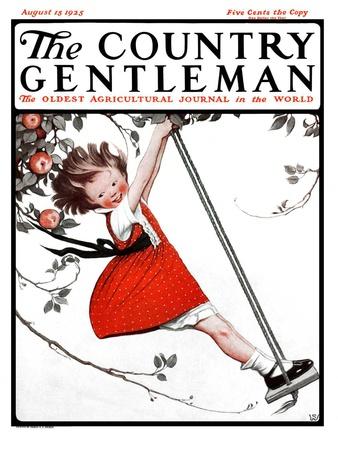 "Swinging in the Apple Tree," Country Gentleman Cover, August 15, 1925