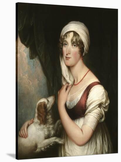 Sarah Trumbull with a Spaniel, c.1802-John Trumbull-Stretched Canvas