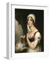 Sarah Trumbull with a Spaniel, c.1802-John Trumbull-Framed Giclee Print