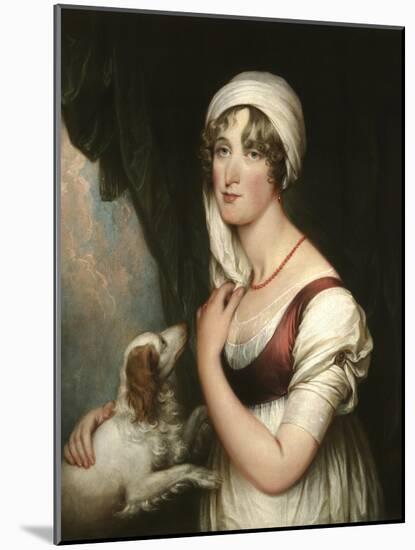 Sarah Trumbull with a Spaniel, c.1802-John Trumbull-Mounted Giclee Print
