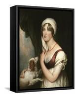 Sarah Trumbull with a Spaniel, c.1802-John Trumbull-Framed Stretched Canvas