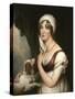Sarah Trumbull with a Spaniel, c.1802-John Trumbull-Stretched Canvas