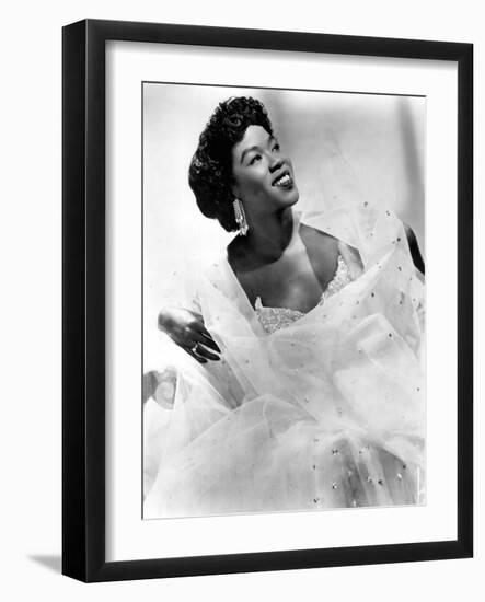 Sarah Vaughan (1924-1990) American Jazz Singer and Pianist C. 1945-null-Framed Photo