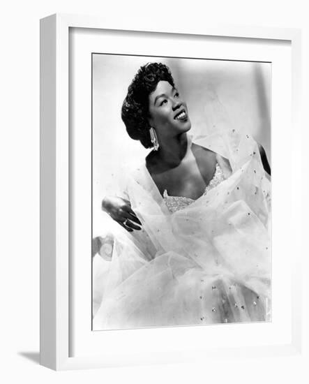 Sarah Vaughan (1924-1990) American Jazz Singer and Pianist C. 1945-null-Framed Photo