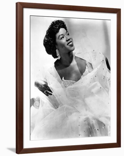 Sarah Vaughan (1924-1990) American Jazz Singer and Pianist C. 1945-null-Framed Photo