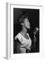 Sarah Vaughan at Microphone-William P^ Gottlieb-Framed Art Print