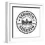 Sarajevo Grunge Rubber Stamp-oxlock-Framed Art Print