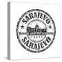 Sarajevo Grunge Rubber Stamp-oxlock-Stretched Canvas