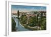 Sarajevo - View to the North of the City. Postcard Sent in 1913-Bosnian Photographer-Framed Giclee Print